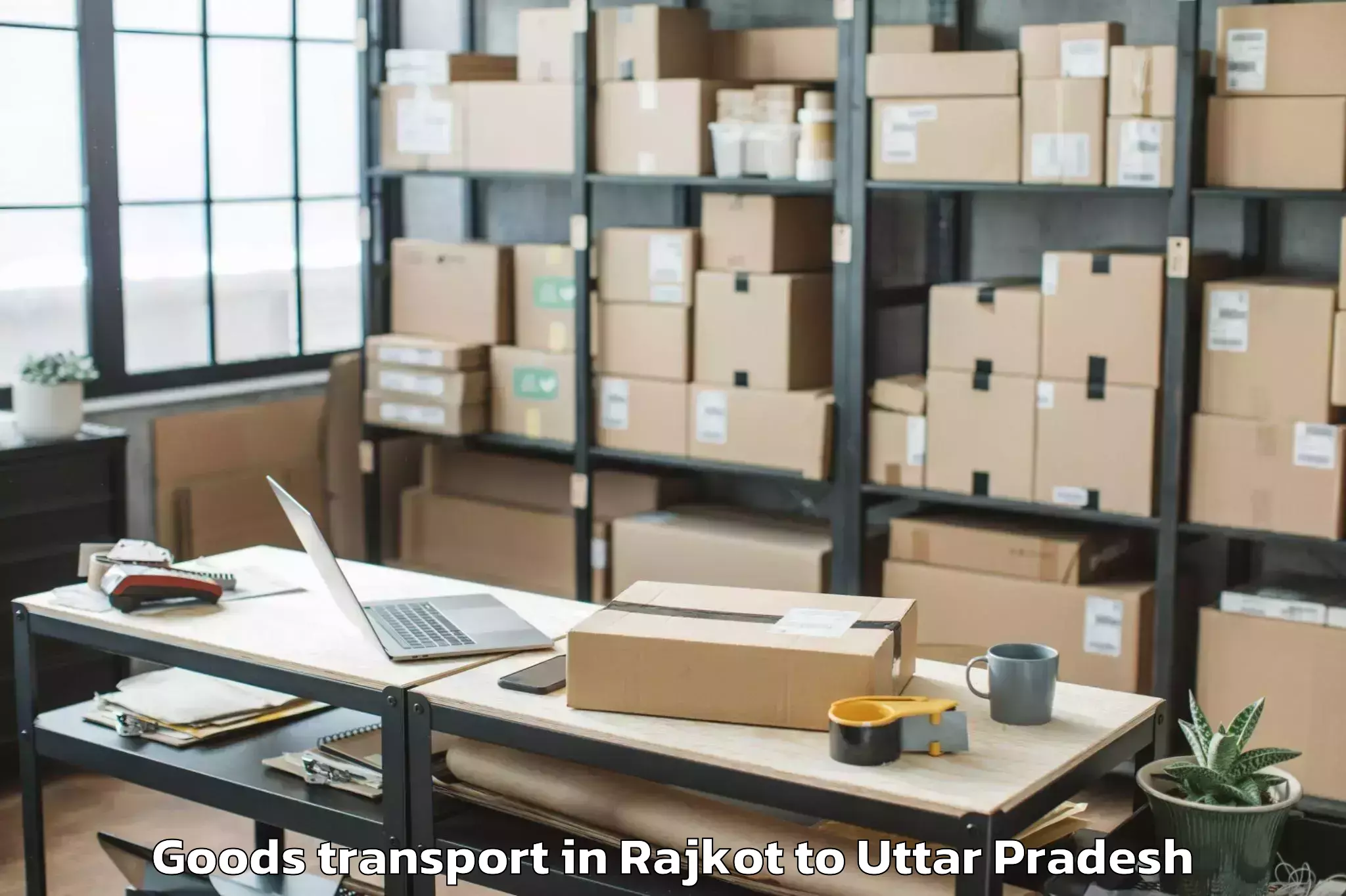 Get Rajkot to Abhilashi University Banda Goods Transport